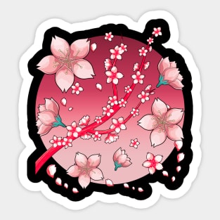 Japanese Sakura Pink Flower Blossom Japan Cherry Blossom Sticker